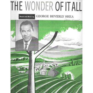 The Wonder of It All 1956 George Beverly Shea Sheet Music Gospel